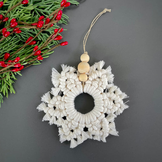 Macrame Snowflake Ornament